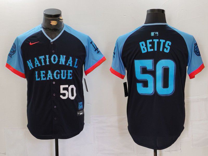 Men Los Angeles Dodgers #50 Betts Blue All star 2024 Nike MLB Jersey style 4